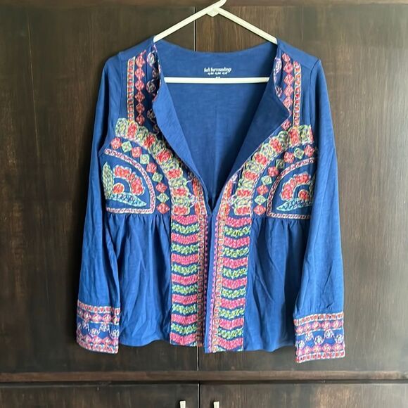 Soft Surroundings Embroidered Knit Cardigan - Picture 2 of 6